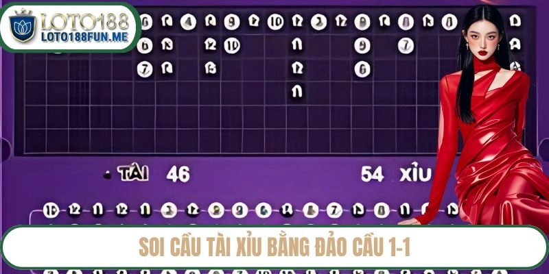 Soi cầu tài xỉu bằng đảo cầu 1-1 tại Loto188